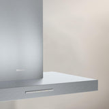 DAP 1727 Stainless steel - 30-inch wall-mounted ventilation hood with energy-efficient LED lighting and backlit controls for easy use.