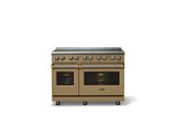 48"W. Induction Range (Finish: Golden Hour, Trim: Brushed Brass)