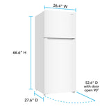 Avanti Frost-Free Apartment Size Garage-Ready Refrigerator, 14.6 cu. ft. Capacity, in White (AVFF146DLJ0W)
