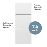 Element 21.3 in. 7.4 cu. ft. Compact Top Freezer Refrigerator - White