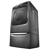 15.5" Laundry Pedestal with Chrome Handle and Storage Drawer