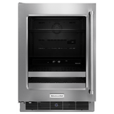 24" Stainless Steel Beverage Center with SatinGlide® Metal-Front Racks