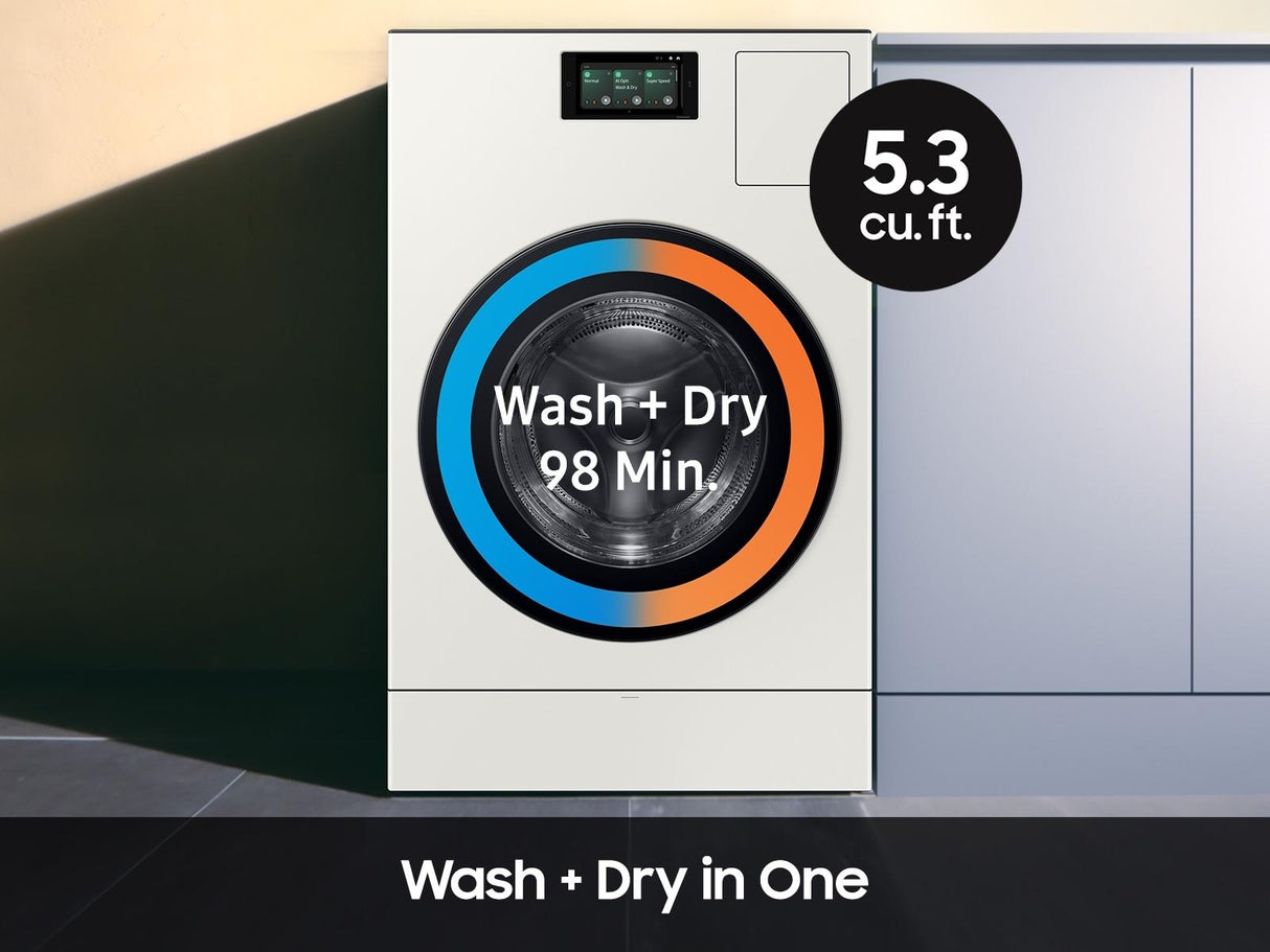 Bespoke AI All-in-One Ventless Combo AI Home 7" LCD Display  AI OptiWash™ and Dry  5.3 cu.ft.