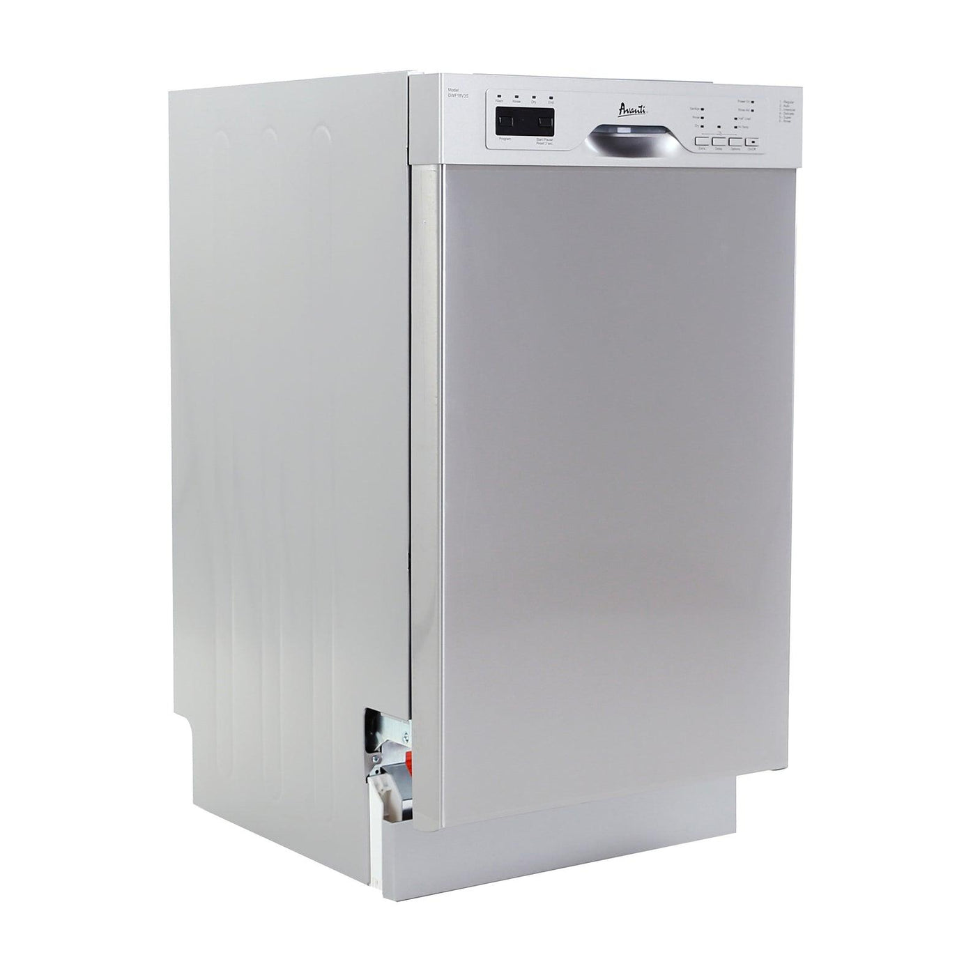 Avanti 18" Built In Dishwasher - Stainless Steel