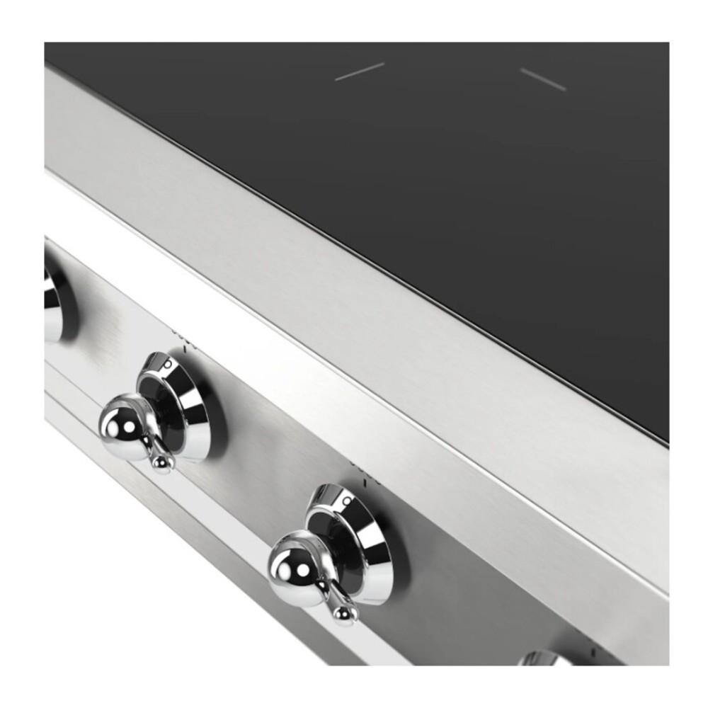 ILVE UHCPI486NSSC Nostalgie II 48 inch Built-In Induction Rangetop with 6 Elements, Stainless Steel (Chrome)