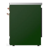 ILVE UMIB30QNR3EGP Majestic III 30 inch Induction Range with 4 Elements, 4 cu. ft. Oven Capacity (Solid Door, Emerald Green, Copper)
