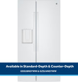 GE® 23.6 Cu. Ft. Counter-Depth Side-By-Side Refrigerator with Extra Tall Dispenser and In-Door Icemaker