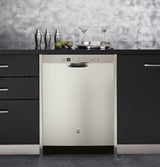 GE® Stainless Steel Interior Dishwasher with Front Controls