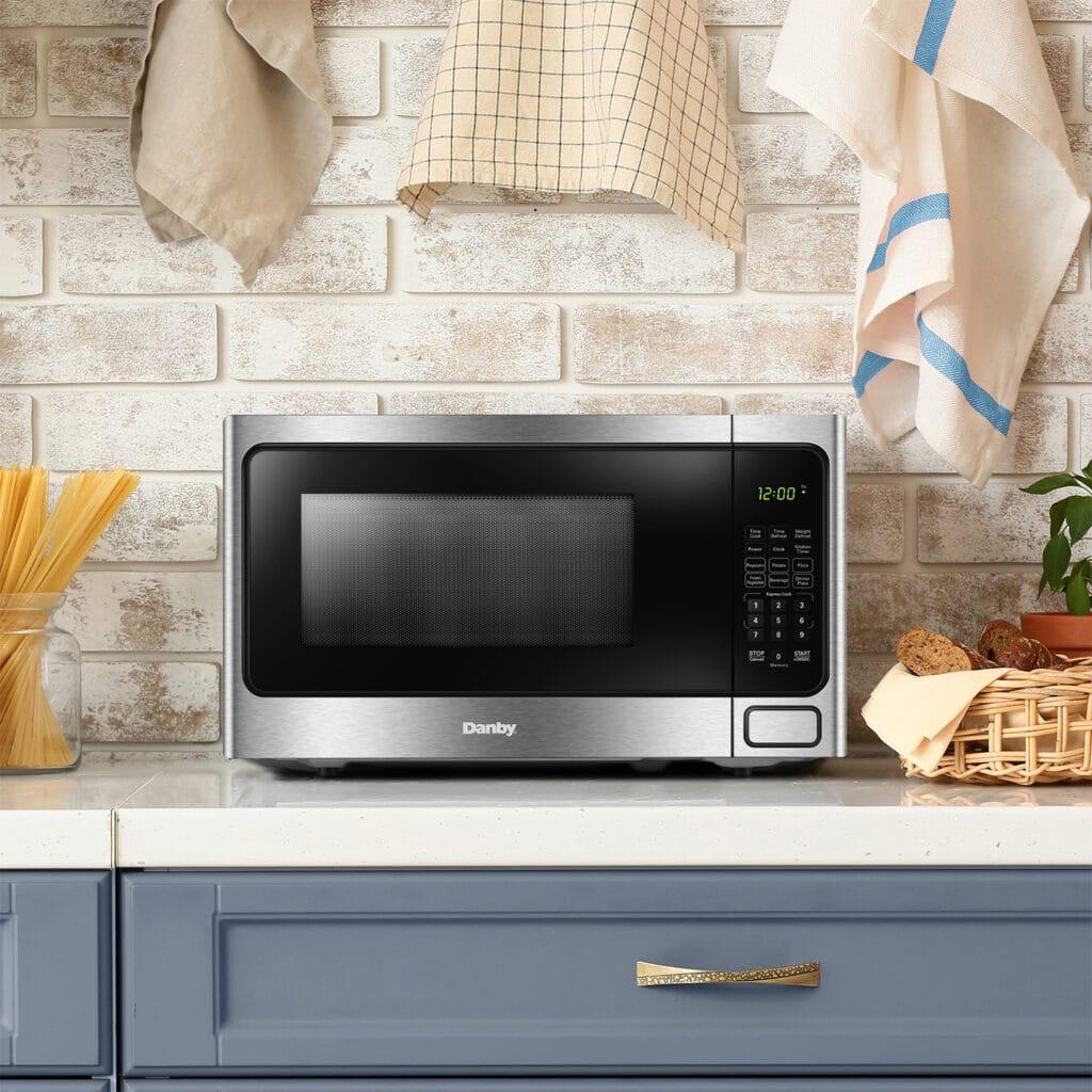 Danby Designer 1.1 cu. ft. Countertop Microwave in Stainless Steel