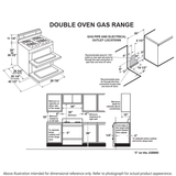 GE Profile™ 30" Free-Standing Gas Double Oven Convection Range