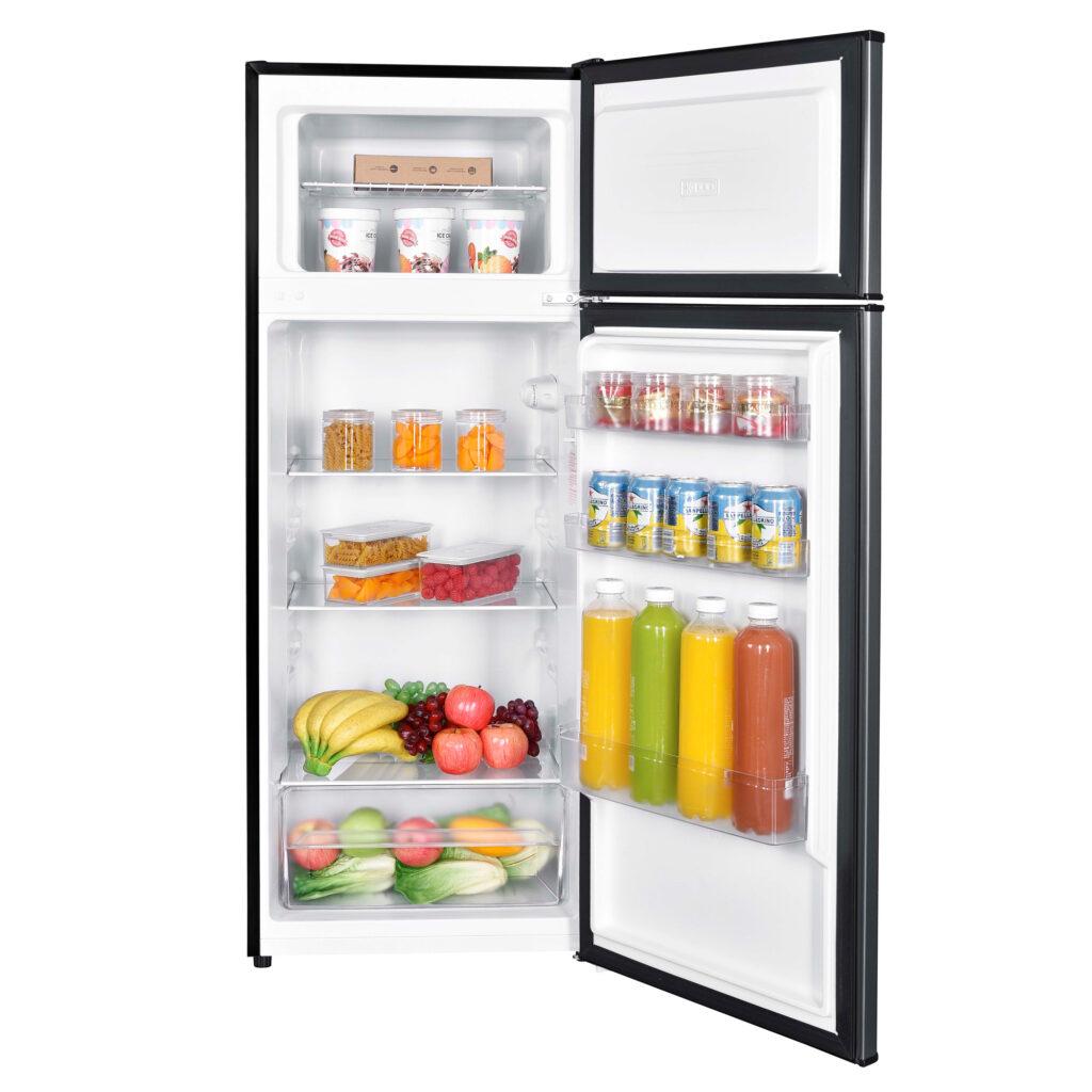 Danby 7.4 cu. ft. Apartment Size Top Mount Fridge in Stainless Steel Look