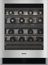 KWT 6322 UG Stainless steel/CleanSteel - Built-under wine storage unit with FlexiFrame and Push2open for greater versatility and top-quality design.