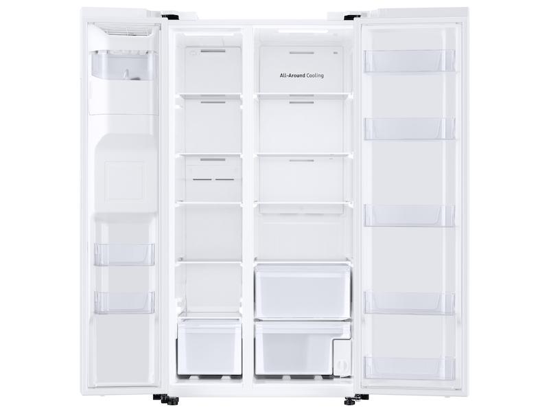 27.4 cu. ft. Large Capacity Side-by-Side Refrigerator in White