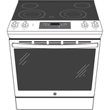 GE® 30" Slide-In Electric Range
