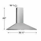 36" Stainless Canopy Wall-Mount Hood