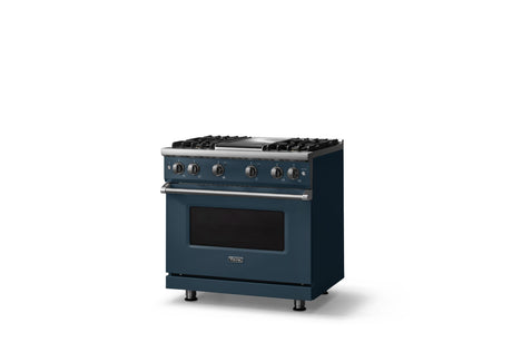 36"W. Sealed Burner Gas Range (Burner: 4g, Finish: Squall, Trim: Polished Chrome, Fuel: Natural Gas)