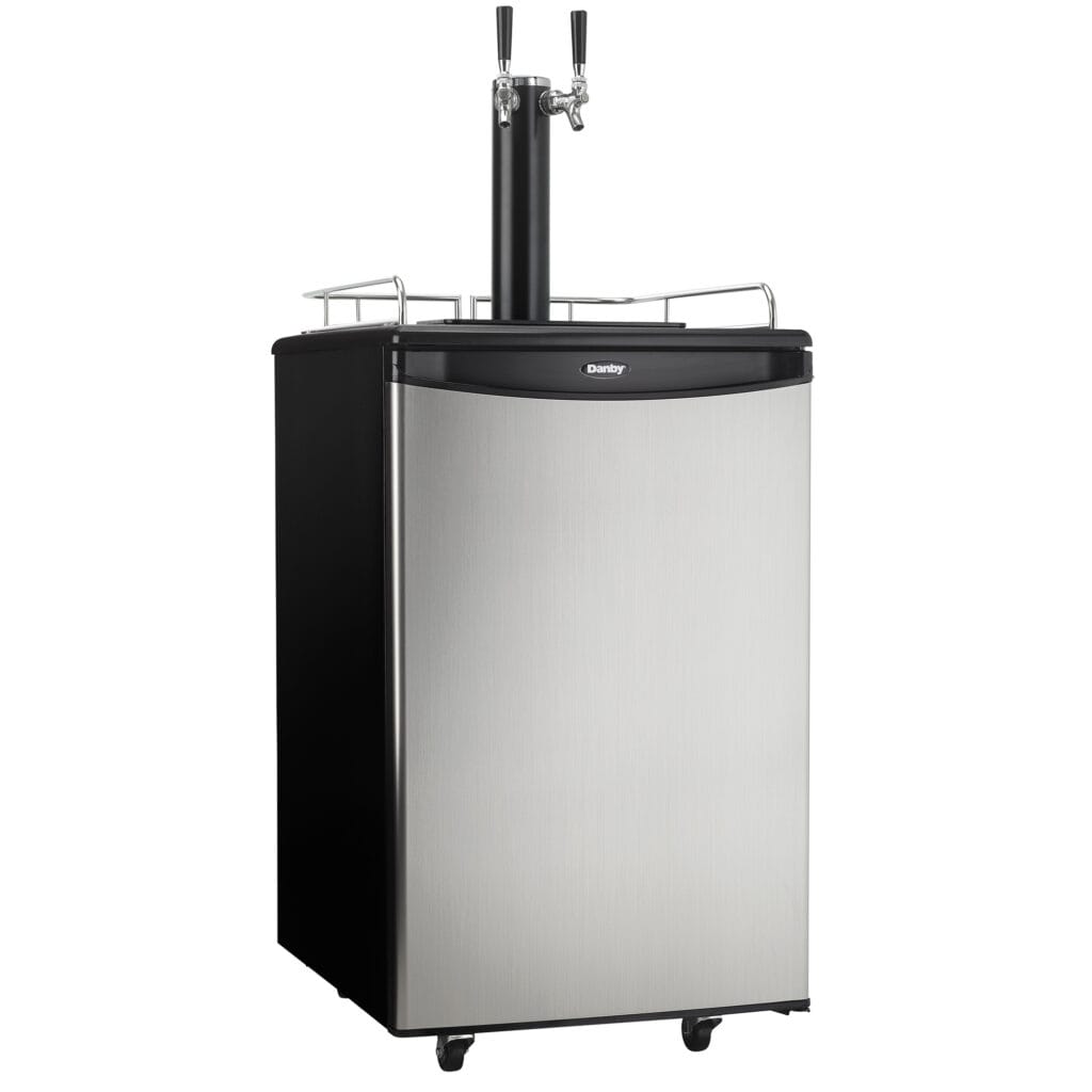 Danby 5.4 cu. ft. Dual-Tap Keg Cooler in Stainless Steel Look