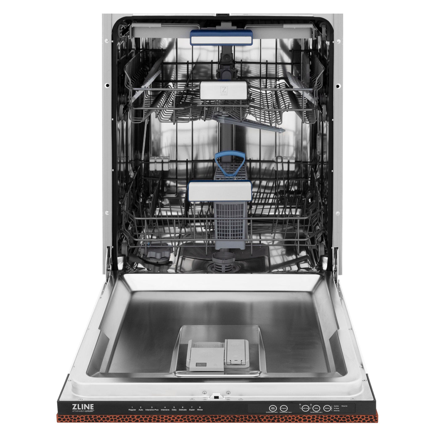 ZLINE 24" Tallac Series 3rd Rack Dishwasher with Traditional Handle, 51dBa (DWV-24) [Color: Hand Hammered Copper]