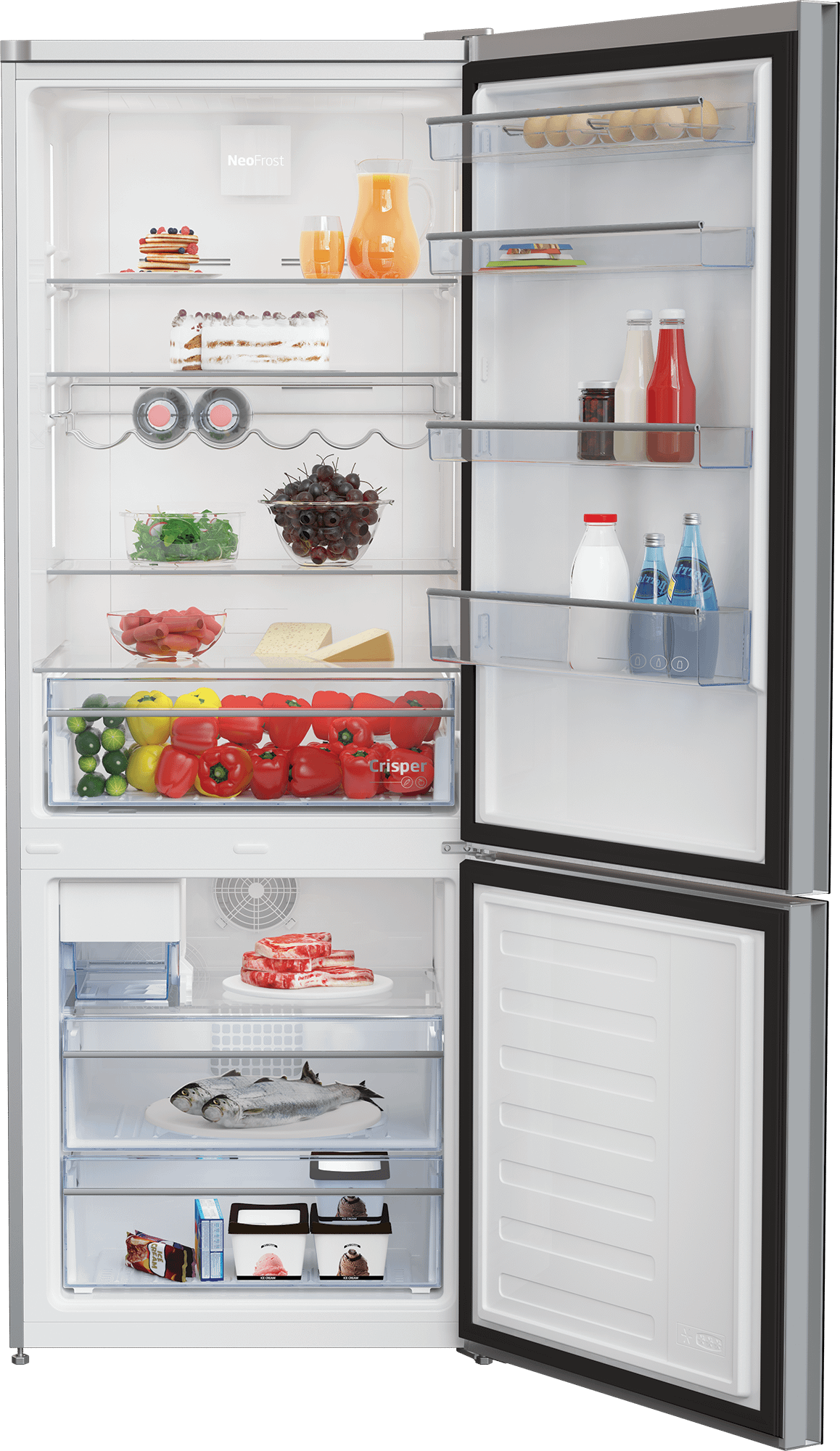 28'', Bottom Freezer Refrigerator with -8