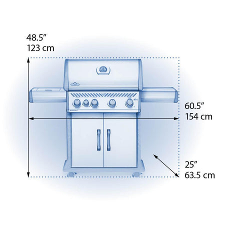 Rogue SE 525 RSIB with Infrared Side and Rear Burner , Natural Gas, Stainless Steel