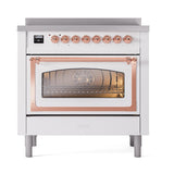 ILVE UNI366NMPRAP Nostalgie II Noblesse 36 inch Induction Range (Triple Glass Door, RAL, Copper)