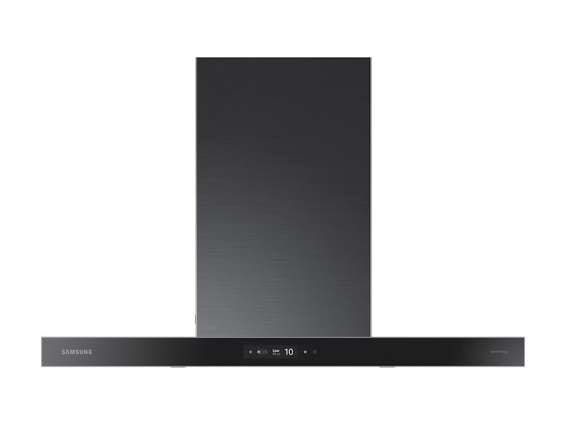 36" Bespoke Smart Wall Mount Hood with LCD Display in Clean Deep Charcoal