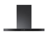 36" Bespoke Smart Wall Mount Hood with LCD Display in Clean Deep Charcoal