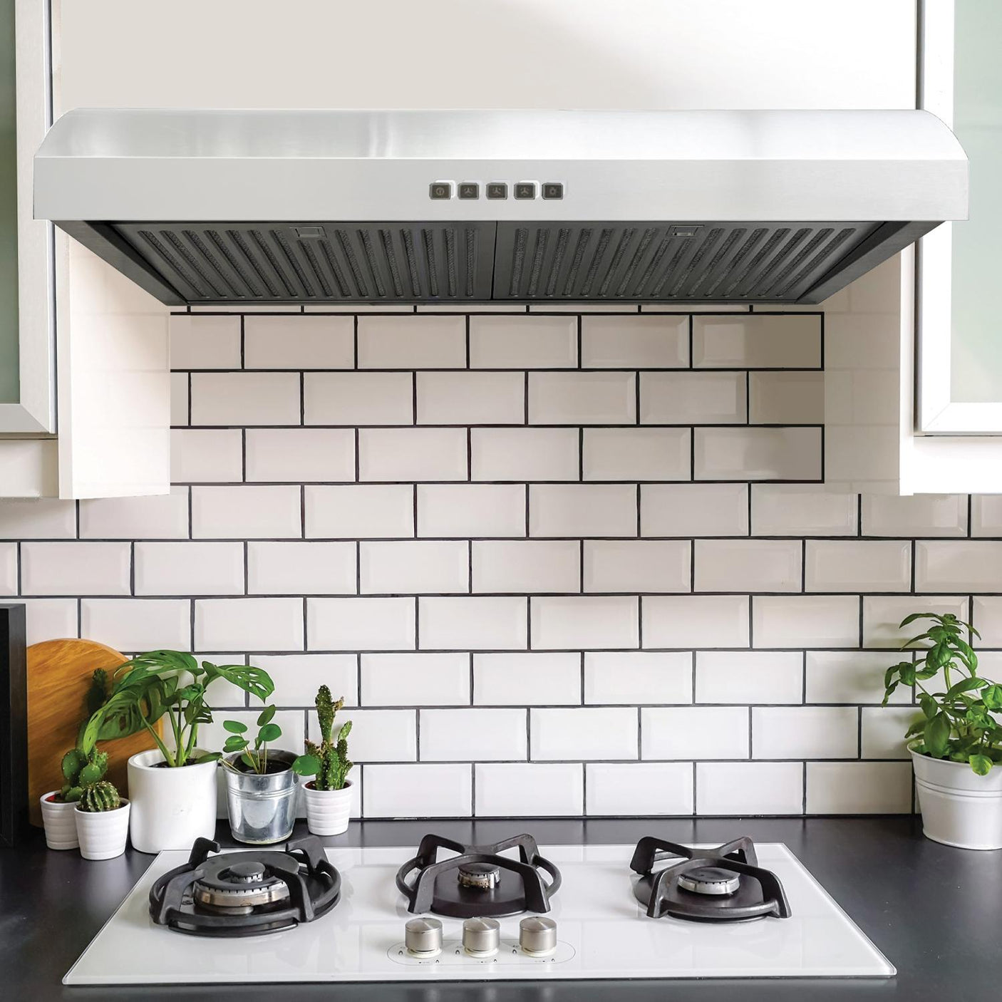 30" 400 CFM Under Cabinet Range Hood White