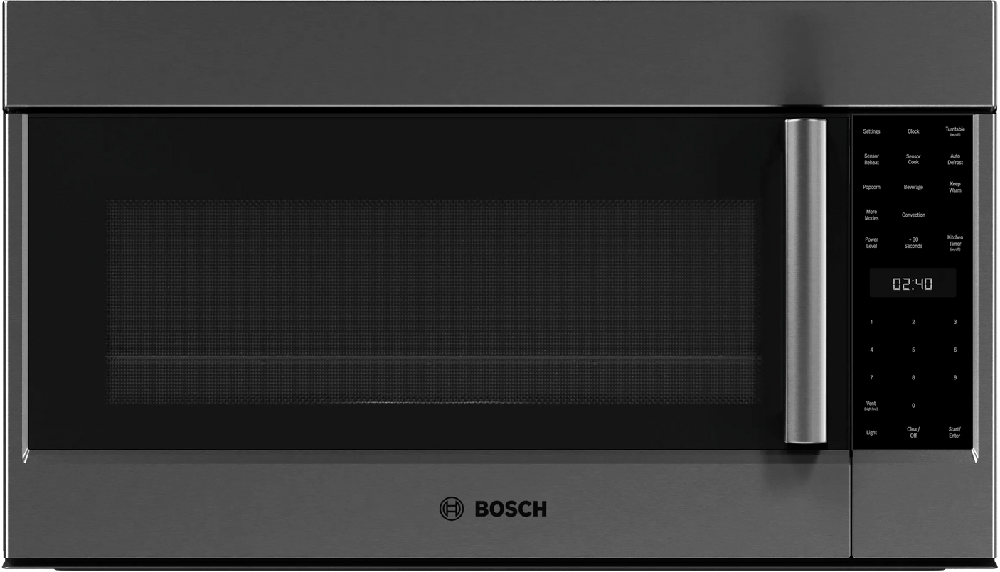800 Series Over-The-Range Microwave 30" Left SideOpening Door, Black Stainless Steel