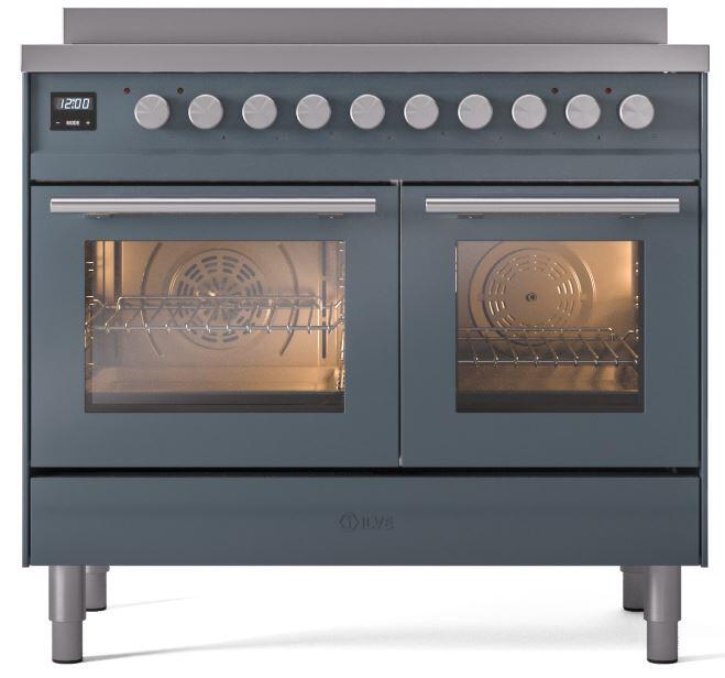 Professional Plus II 40 Inch Electric Freestanding Range in Blue Grey with Trim