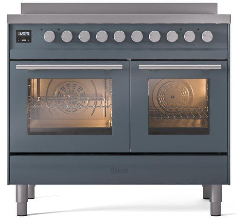 Professional Plus II 40 Inch Electric Freestanding Range in Blue Grey with Trim
