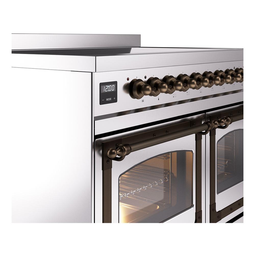 ILVE UNDI406NMPSSB Nostalgie II Noblesse 40 inch Induction Range (Triple Glass Door, Stainless Steel, Burnished)