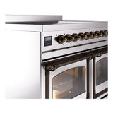 ILVE UNDI406NMPSSB Nostalgie II Noblesse 40 inch Induction Range (Triple Glass Door, Stainless Steel, Burnished)