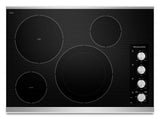 30" Electric Cooktop with 4 Radiant Elements - Stainless Steel