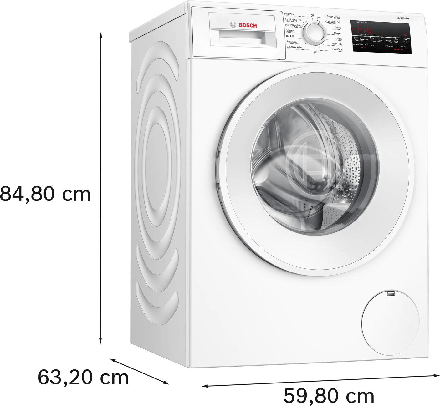 300 Series Compact Washer , White