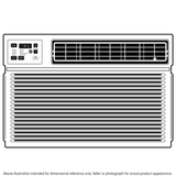 GE® 8,000 BTU Heat/Cool Electronic Window Air Conditioner for Medium Rooms up to 350 sq. ft.