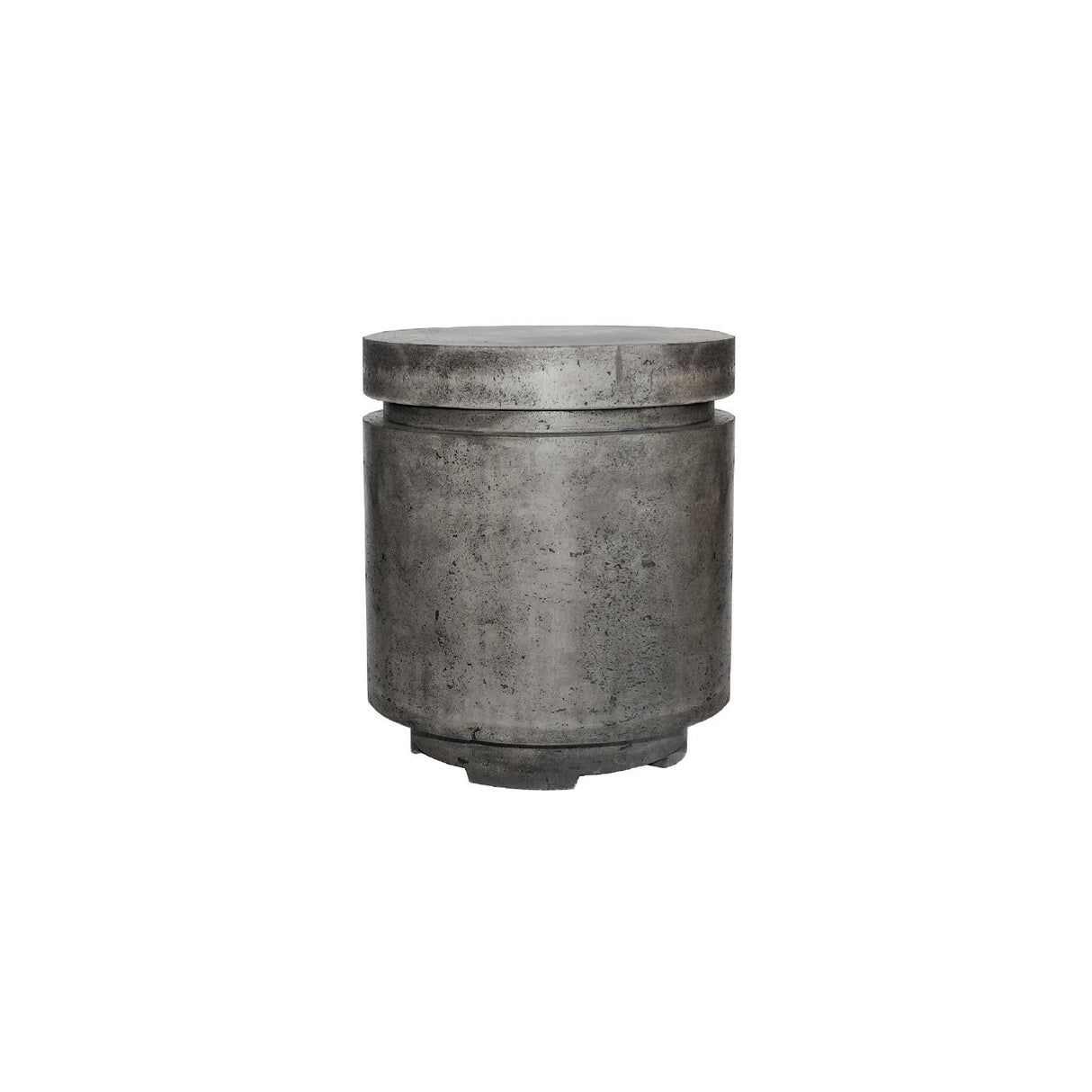 Matching round LP tank enclosure GFRC Gray