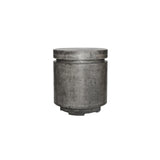 Matching round LP tank enclosure GFRC Gray