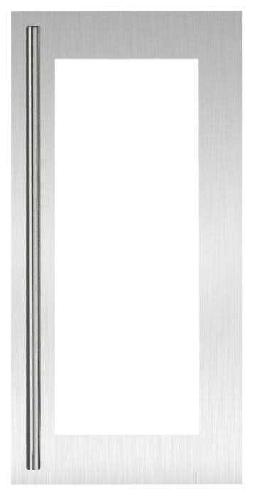 Stainless Door Wrap With Bar 15in Glass