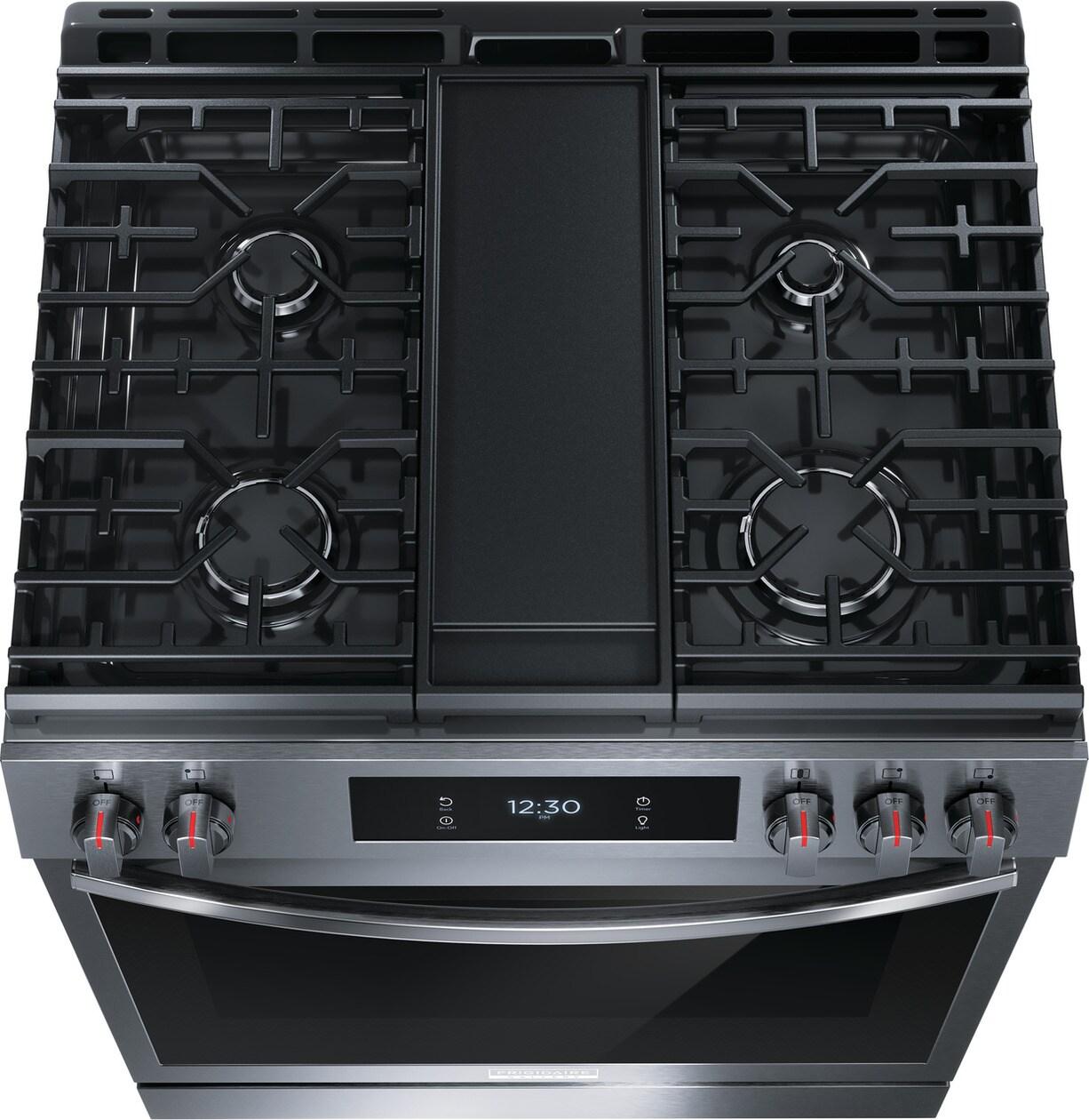30" Front Control Gas Range with Total Convection