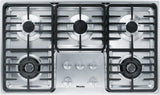 KM 3475 LP Stainless steel - 36-inch gas cooktop with 2 dual wok burners for particularly versatile cooking convenience.