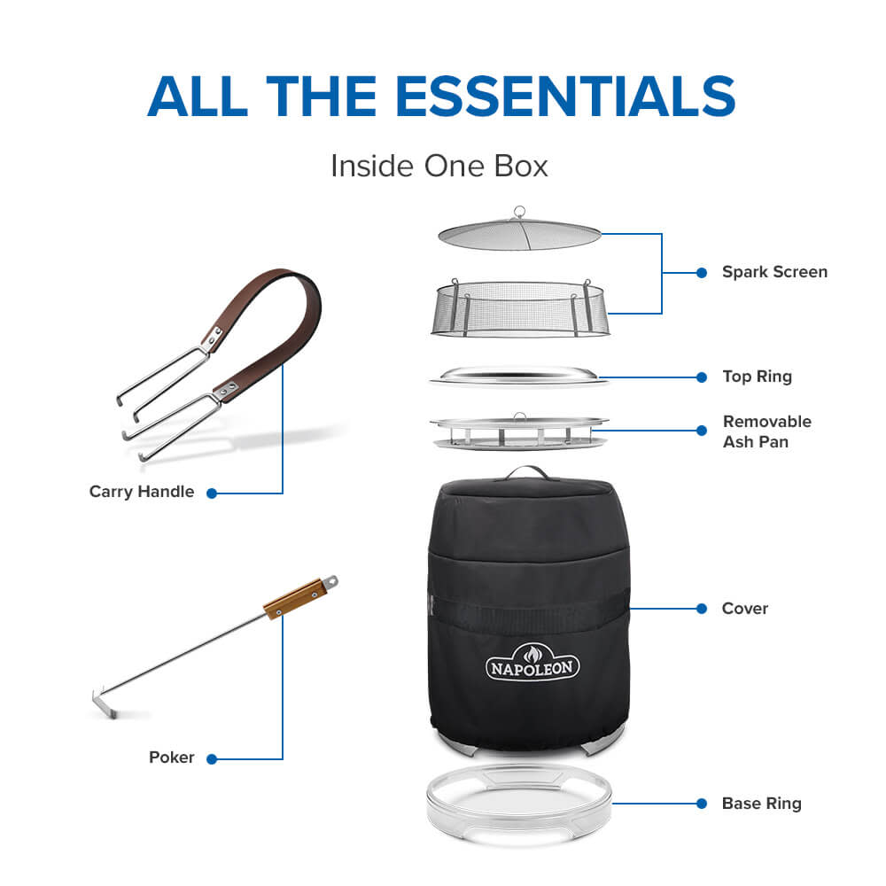 Timberwolf Smokeless Fire Pit 22-inch, Stainless Steel , Wood, Stainless Steel
