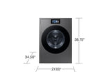 5.3 cu. ft. Bespoke AI Ultra Capacity Front Load Washer with AI Home and AI OptiWash+ in Dark Steel
