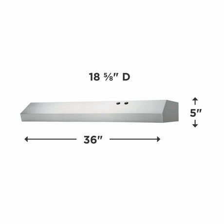 36" Overhead Range Hood