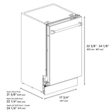 ZLINE 18" Tallac Series 3rd Rack Top Control Dishwasher with Traditional Handle, 51dBa [Color: White Matte]
