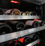24" Wine Cooler 2 Zone SS Glass LH
