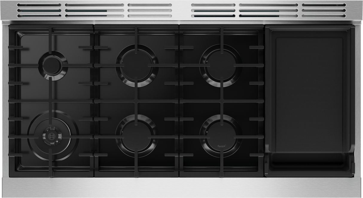 800 Series, Dual fuel freestanding range, 48'', Stainless steel