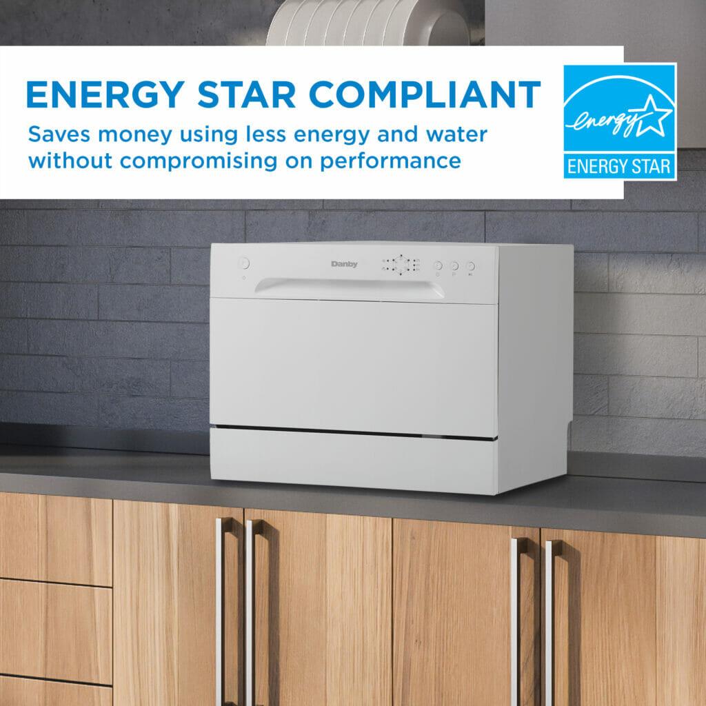 Danby 6 Place Setting Countertop Dishwasher in White