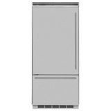 Marvel Professional Built-In 36" Bottom Freezer Refrigerator - Solid Stainless Steel Door - Right Hinge, Slim Designer Handle