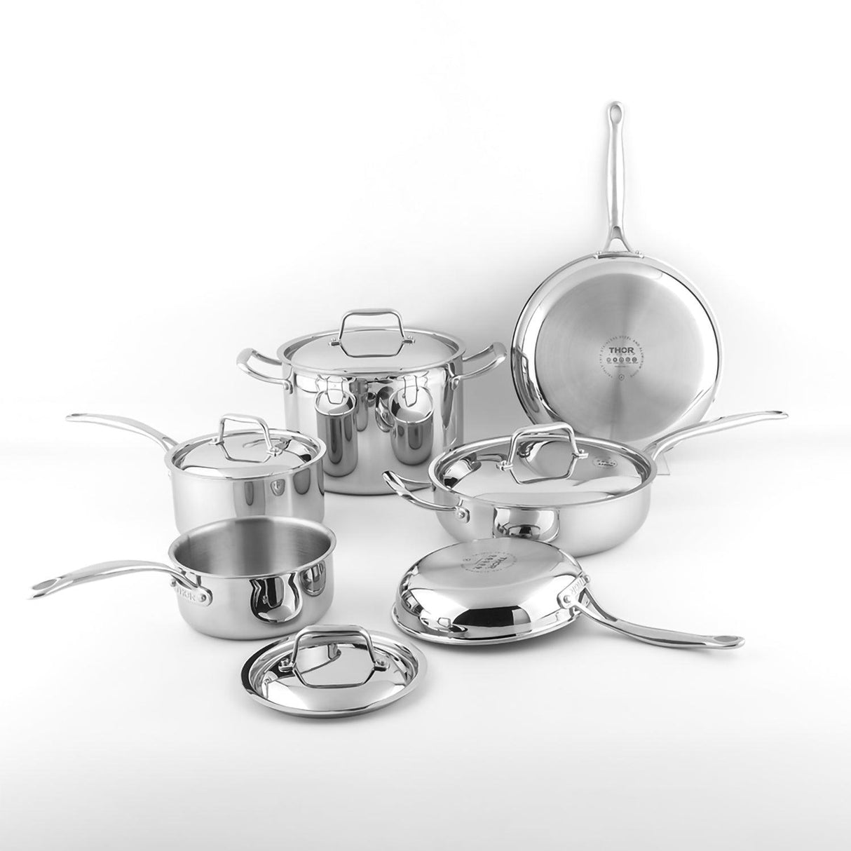 Thor Kitchen 10-piece Tri-ply Stainless Steel Cookware Set